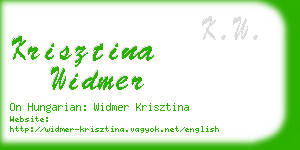krisztina widmer business card